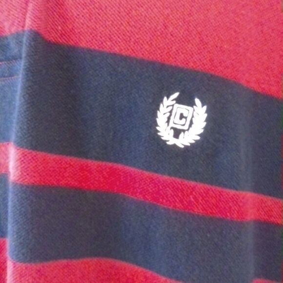 (3/$20) Chaps long sleeve red and blue polo shirt - Picture 4 of 7